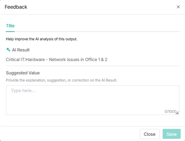 AI Title Generation feedback