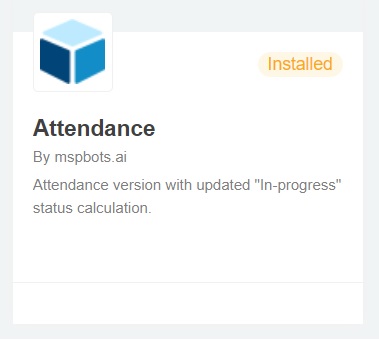 Installed Attendance