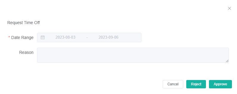approve or reject PTO request