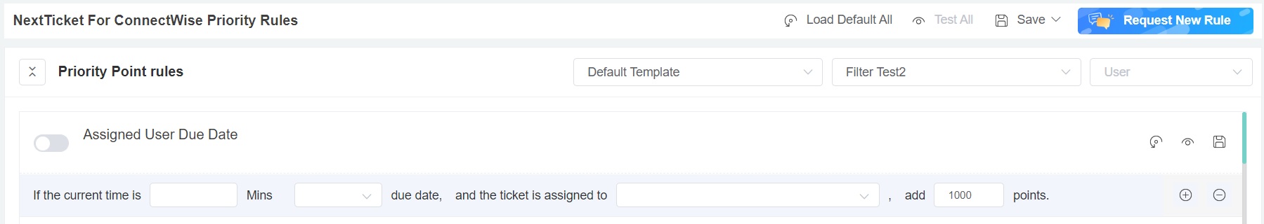 assigned user due date