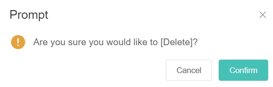 confirm deletion