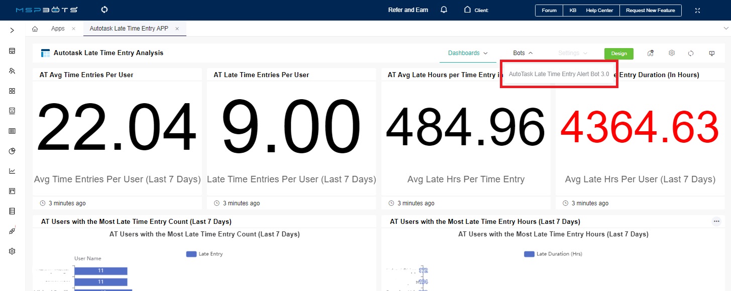 image late time entry bot