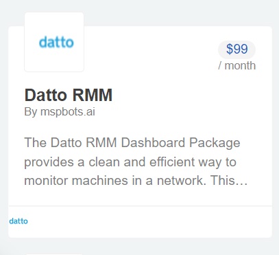 Datto RMM BI package
