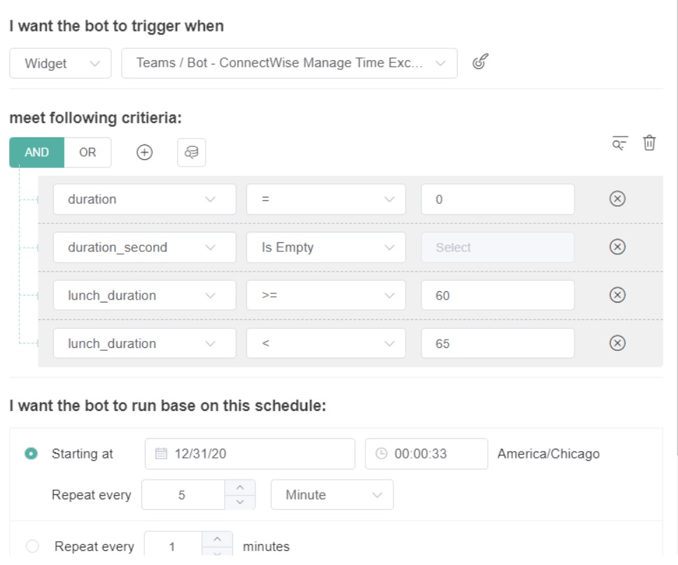 time exceed alert lunch