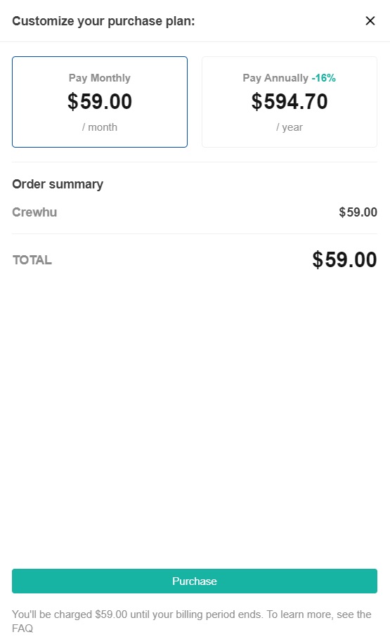 customize crewhu plan