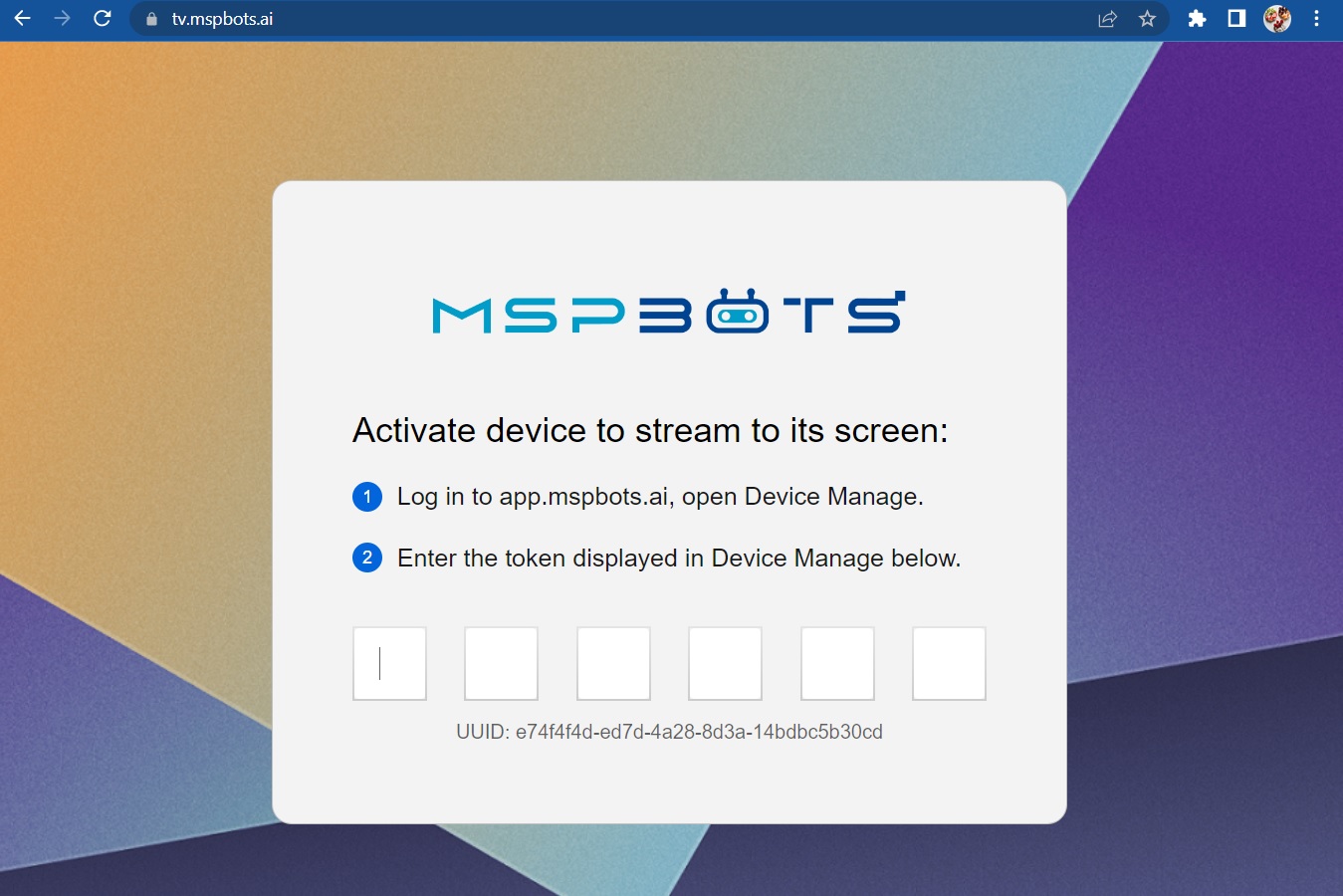 activate stream device
