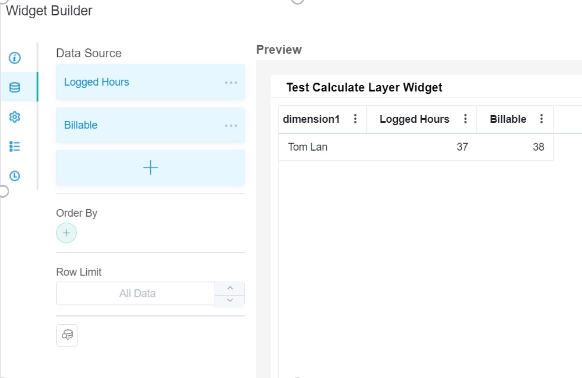 widget calculate layer