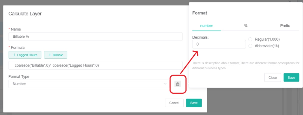 format formula number