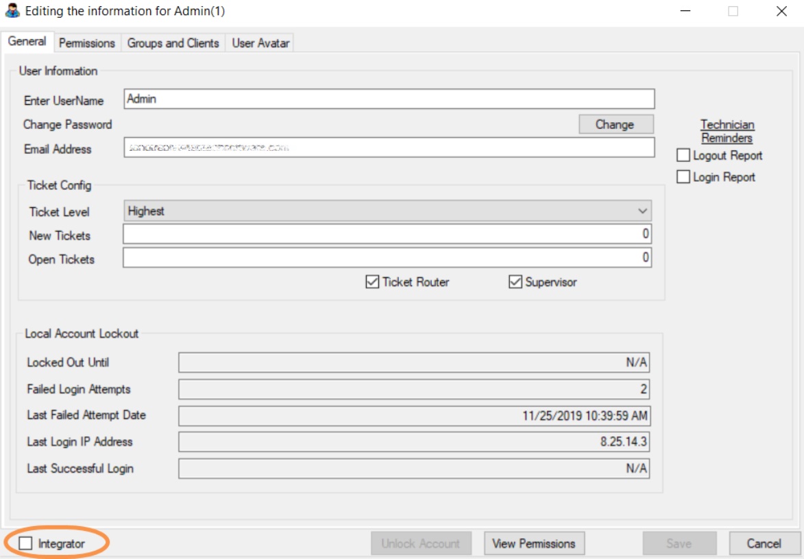 image system users contacts integrator
