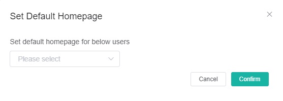 set default homepage