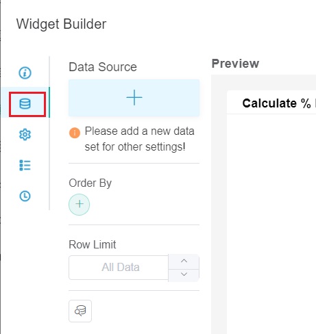 widget builder dataset