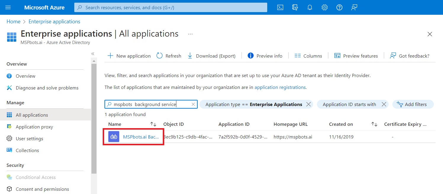 MSPBots Background Service