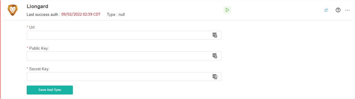 Liongard API settings
