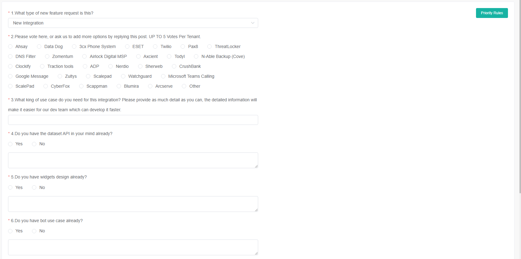 new integration survey