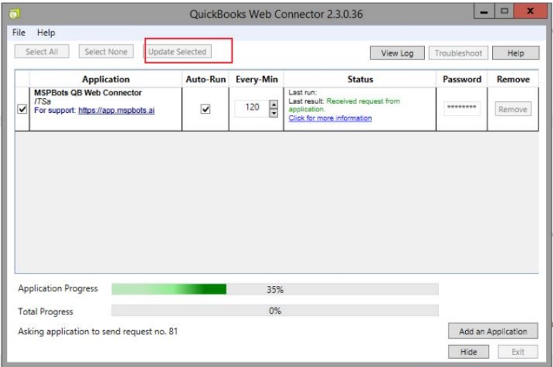 QuickBooks Web Connector