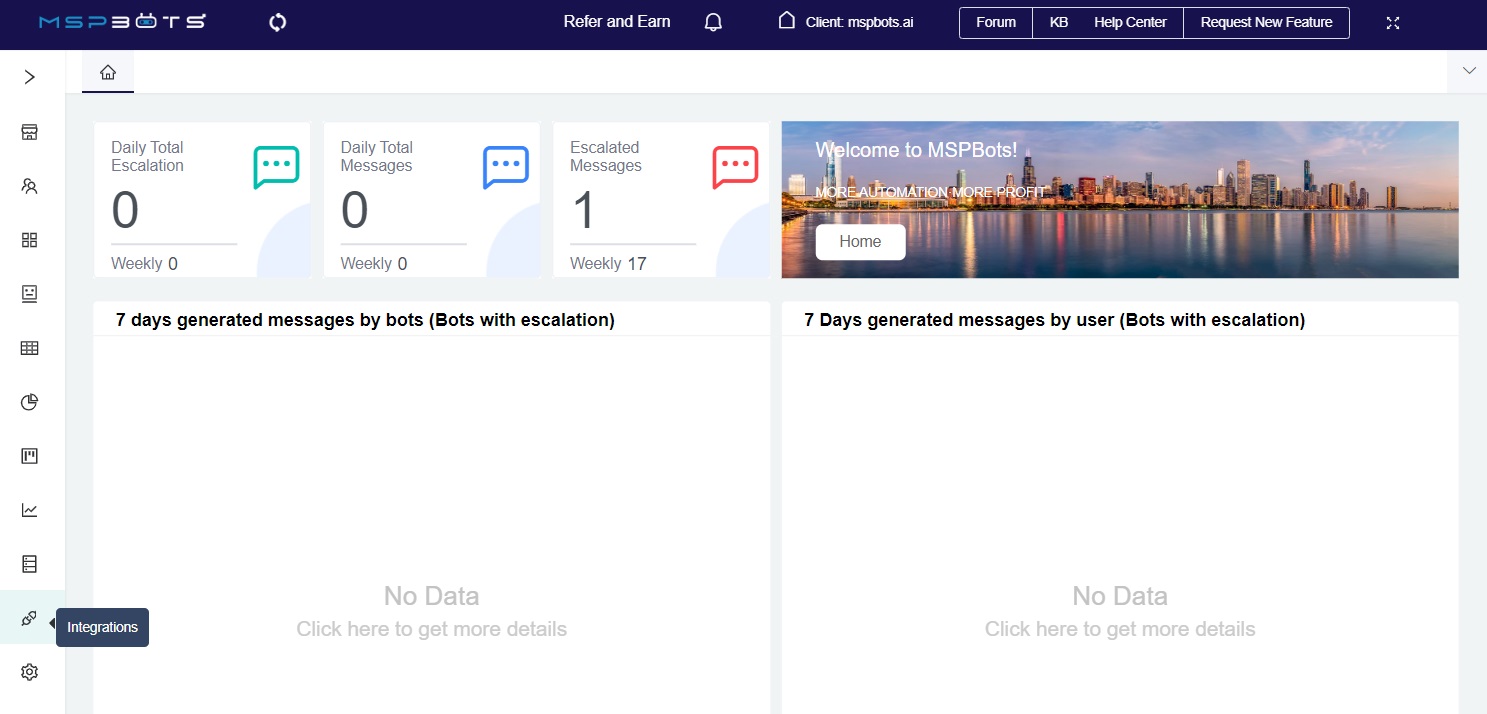 image navigate to integrations