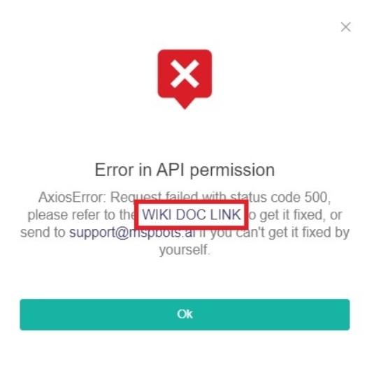 api permission error