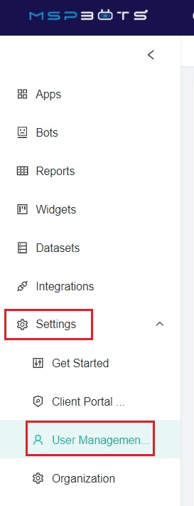 MSPbots User Management