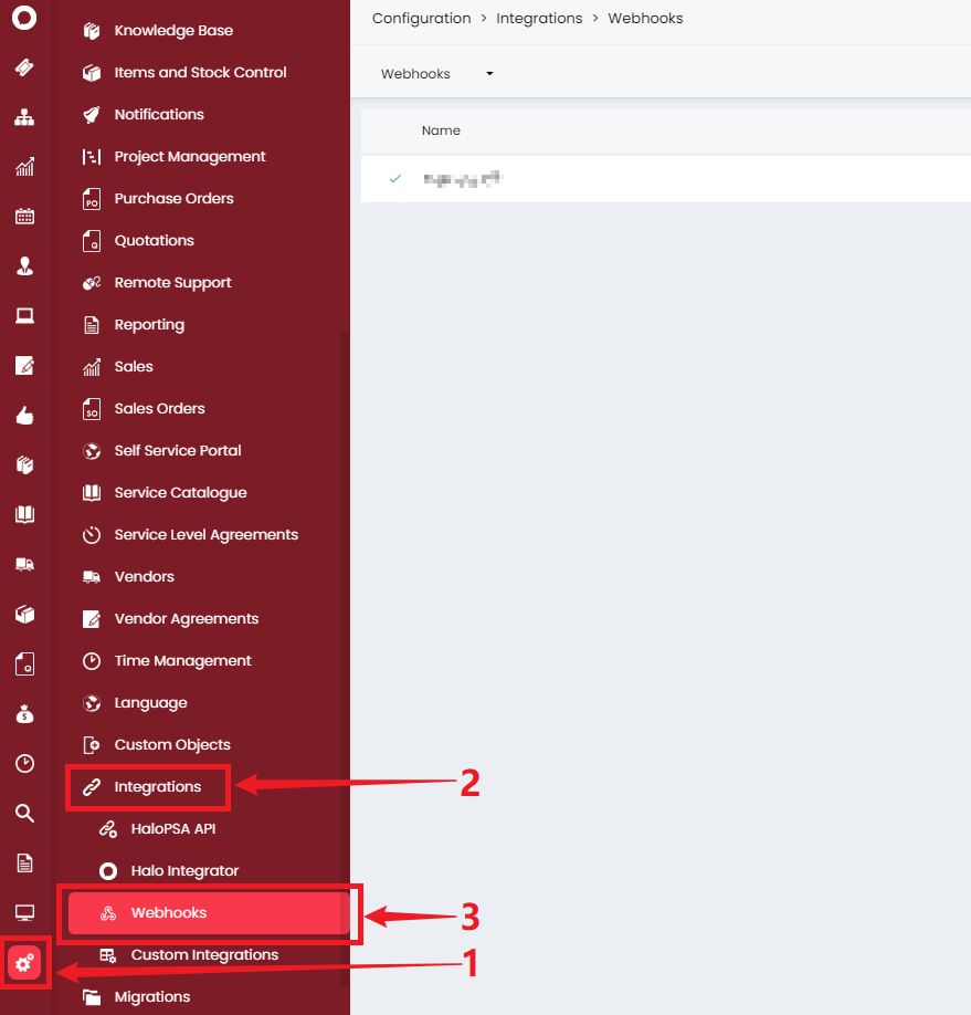 webhooks integration